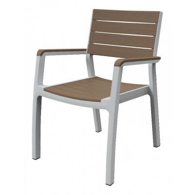 Стул Harmony armchair полиротанг/белый, капучино