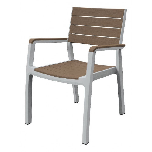 Стул Harmony armchair полиротанг/белый, капучино